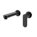 Mixx Saffron Dual Wall Plate Mixer - Matt Black-Blue Leaf Bathware &amp; Tiles