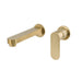 Mixx Saffron Dual Wall Plate Mixer Trim Kit - Brushed Gold-Blue Leaf Bathware &amp; Tiles