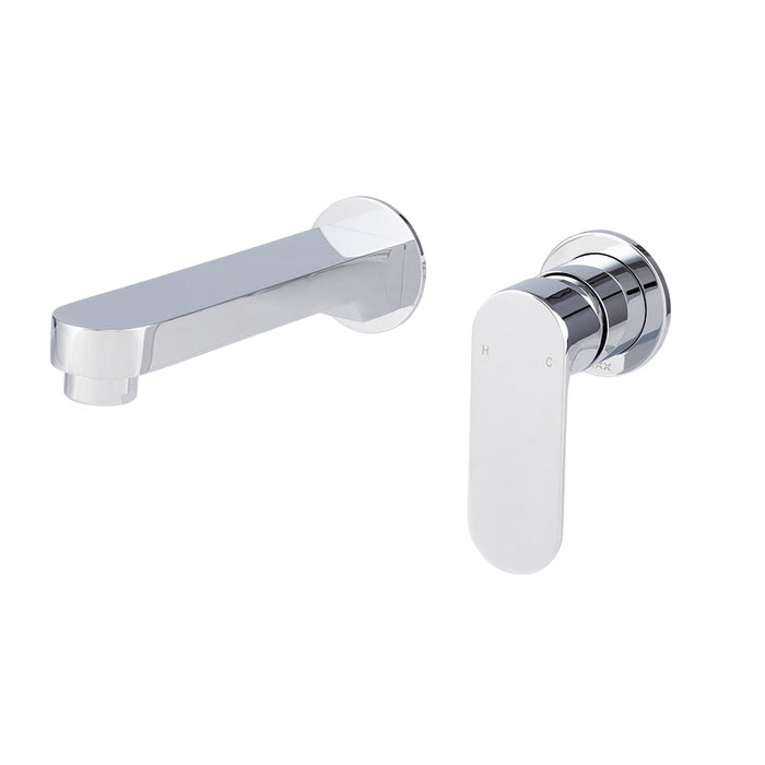 Mixx Saffron Dual Wall Plate Mixer Trim Kit - Chrome-Blue Leaf Bathware &amp; Tiles
