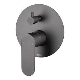 Mixx Saffron Shower Diverter Mixer - Gun Metal-Blue Leaf Bathware &amp; Tiles