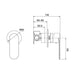 Mixx Saffron Shower Mixer (60mm Backplate) - Chrome-Blue Leaf Bathware &amp; Tiles