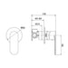 Mixx Saffron Shower Mixer (80mm Backplate) - Chrome-Blue Leaf Bathware &amp; Tiles