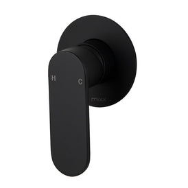 Mixx Saffron Shower Mixer (80mm Backplate) - Matt Black-Blue Leaf Bathware &amp; Tiles