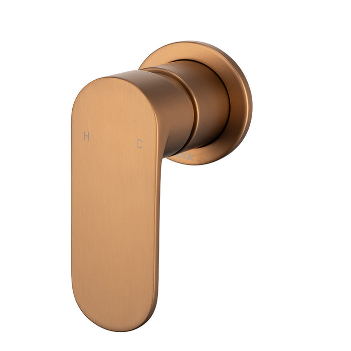 Mixx Saffron Shower Mixer Trim Kit - Brushed Bronze-Blue Leaf Bathware &amp; Tiles