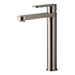 Mixx Saffron Tower Vessel Mixer - Brushed Nickel-Blue Leaf Bathware &amp; Tiles