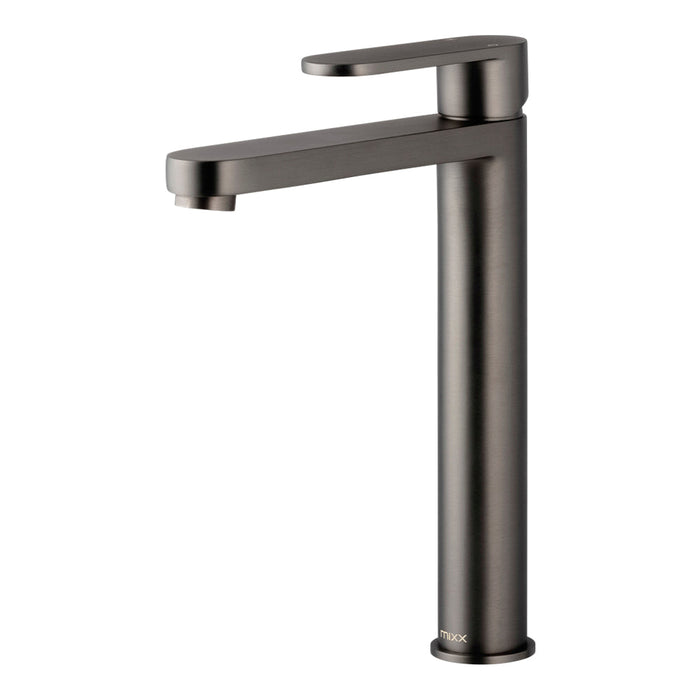 Mixx Saffron Tower Vessel Mixer - Gun Metal-Blue Leaf Bathware &amp; Tiles