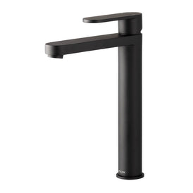Mixx Saffron Tower Vessel Mixer - Matt Black-Blue Leaf Bathware &amp; Tiles
