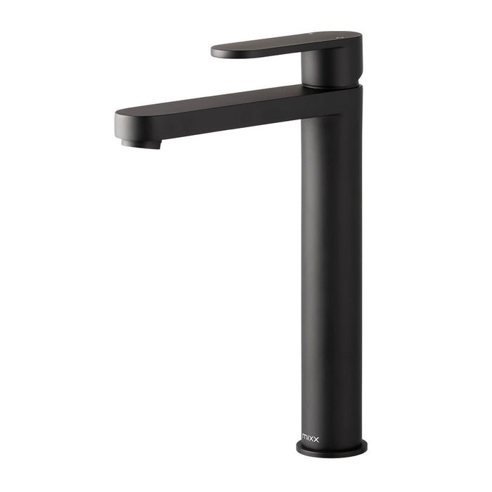 Mixx Saffron Tower Vessel Mixer - Matt Black-Blue Leaf Bathware &amp; Tiles