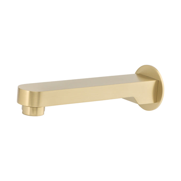 Mixx Saffron Wall Basin Spout 200mm - Brushed Gold-Blue Leaf Bathware &amp; Tiles