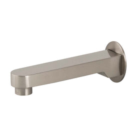 Mixx Saffron Wall Basin Spout 200mm - Brushed Nickel-Blue Leaf Bathware &amp; Tiles