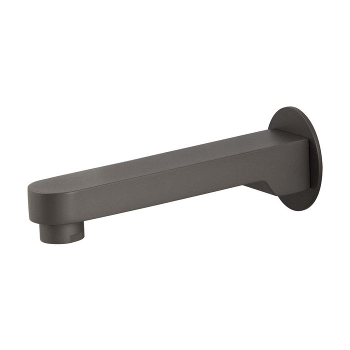 Mixx Saffron Wall Basin Spout 200mm - Gun Metal-Blue Leaf Bathware &amp; Tiles