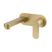 Mixx Saffron Wall Plate Mixer Trim Kit - Brushed Gold-Blue Leaf Bathware &amp; Tiles