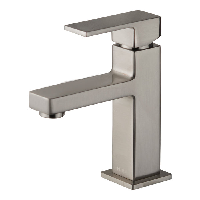 Mixx Sage Basin Mixer - Brushed Nickel-Blue Leaf Bathware &amp; Tiles