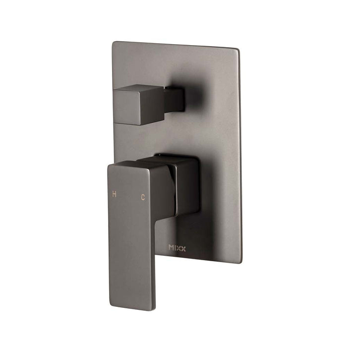 Mixx Sage Shower Diverter Mixer - Gun Metal-Blue Leaf Bathware &amp; Tiles