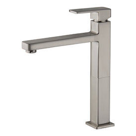 Mixx Sage Tower Vessel Mixer - Brushed Nickel-Blue Leaf Bathware &amp; Tiles