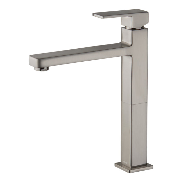 Mixx Sage Tower Vessel Mixer - Brushed Nickel-Blue Leaf Bathware &amp; Tiles