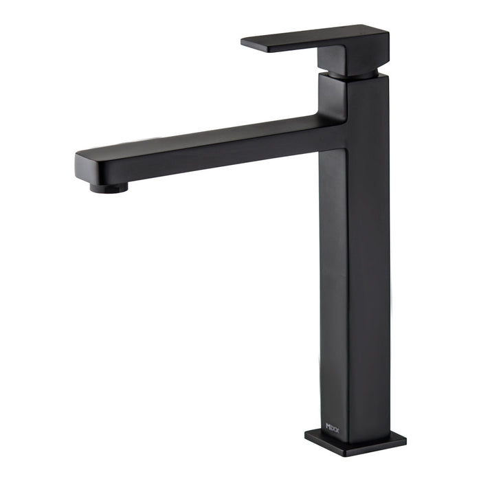 Mixx Sage Tower Vessel Mixer - Matt Black-Blue Leaf Bathware &amp; Tiles