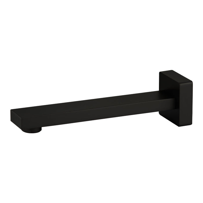 Mixx Sage Wall Basin Spout 200mm - Matt Black-Blue Leaf Bathware &amp; Tiles
