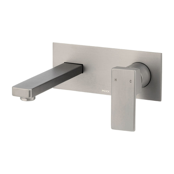 Mixx Sage Wall Plate Mixer Trim Kit - Gun Metal-Blue Leaf Bathware &amp; Tiles