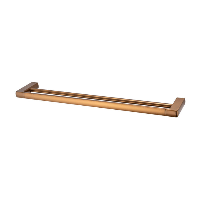 Mixx Sandalwood Double Towel Rail 600mm - Brushed Bronze-Blue Leaf Bathware &amp; Tiles
