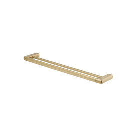 Mixx Sandalwood Double Towel Rail 600mm - Brushed Gold-Blue Leaf Bathware &amp; Tiles