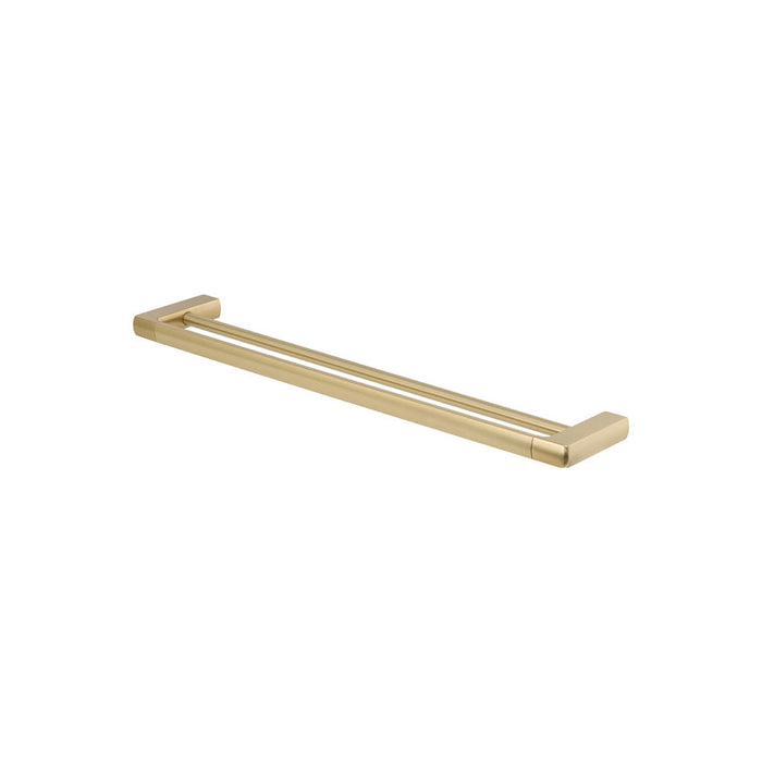 Mixx Sandalwood Double Towel Rail 600mm - Brushed Gold-Blue Leaf Bathware &amp; Tiles