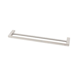 Mixx Sandalwood Double Towel Rail 600mm - Brushed Nickel-Blue Leaf Bathware &amp; Tiles