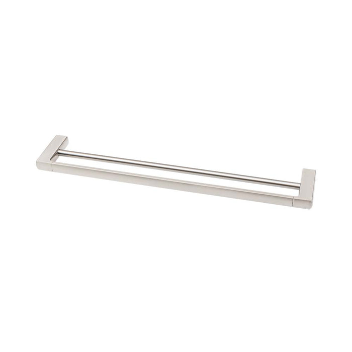 Mixx Sandalwood Double Towel Rail 600mm - Brushed Nickel-Blue Leaf Bathware &amp; Tiles