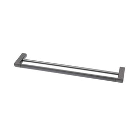 Mixx Sandalwood Double Towel Rail 600mm - Gun Metal-Blue Leaf Bathware &amp; Tiles