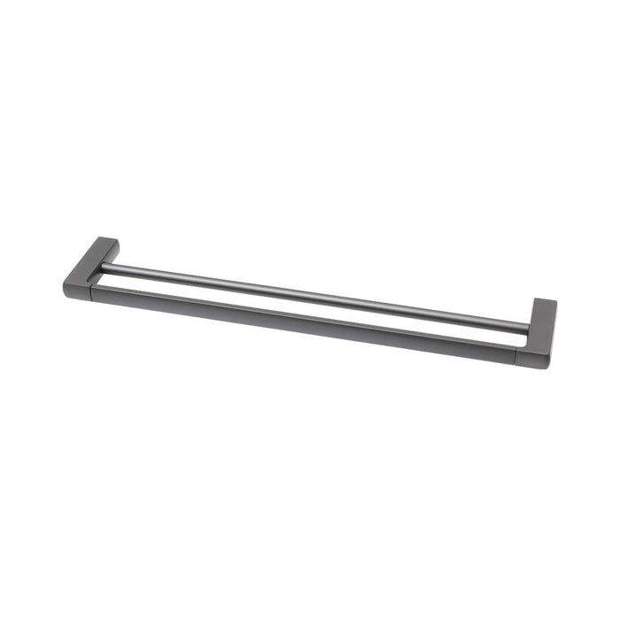 Mixx Sandalwood Double Towel Rail 600mm - Gun Metal-Blue Leaf Bathware &amp; Tiles