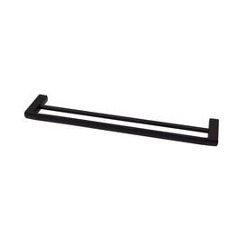 Mixx Sandalwood Double Towel Rail 600mm - Matt Black-Blue Leaf Bathware &amp; Tiles