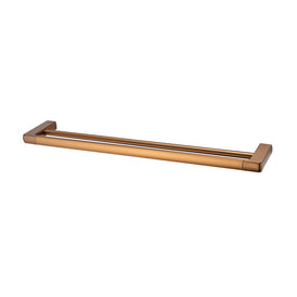 Mixx Sandalwood Double Towel Rail 800mm - Brushed Bronze-Blue Leaf Bathware &amp; Tiles