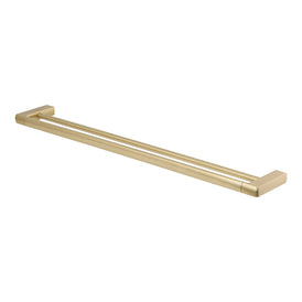 Mixx Sandalwood Double Towel Rail 800mm - Brushed Gold-Blue Leaf Bathware &amp; Tiles