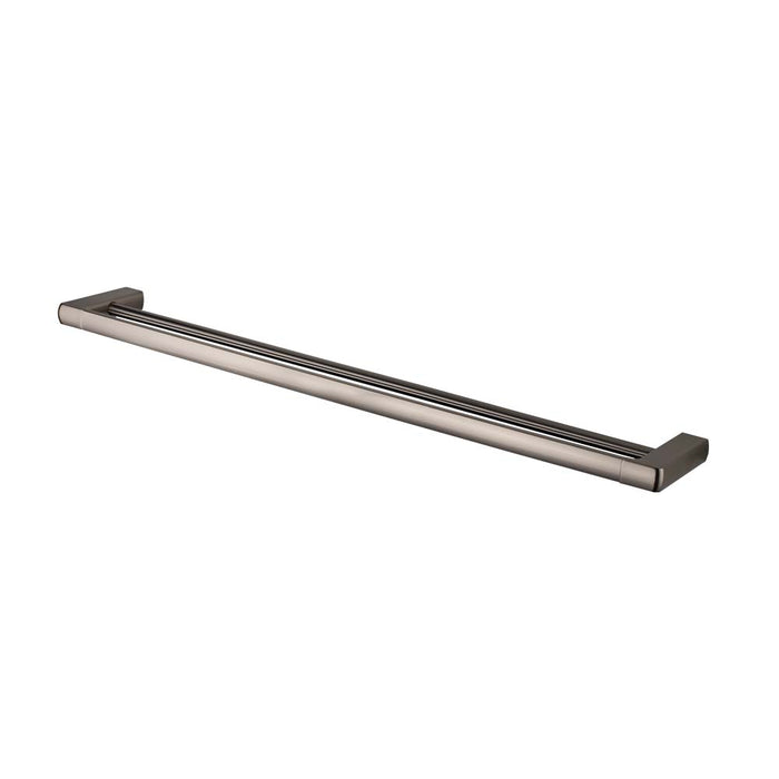 Mixx Sandalwood Double Towel Rail 800mm - Brushed Nickel-Blue Leaf Bathware &amp; Tiles