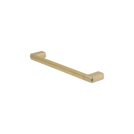 Mixx Sandalwood Hand Towel Holder - Brushed Gold-Blue Leaf Bathware &amp; Tiles