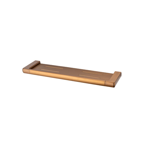Mixx Sandalwood Shower Shelf - Brushed Bronze-Blue Leaf Bathware &amp; Tiles