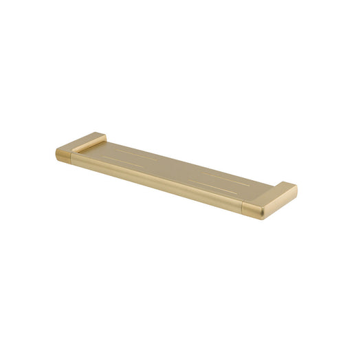 Mixx Sandalwood Shower Shelf - Brushed Gold-Blue Leaf Bathware &amp; Tiles