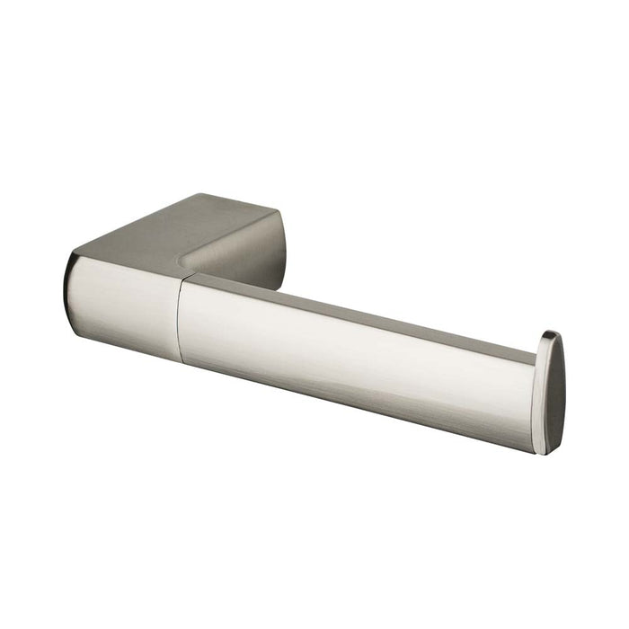 Mixx Sandalwood Toilet Roll Holder - Brushed Nickel-Blue Leaf Bathware &amp; Tiles