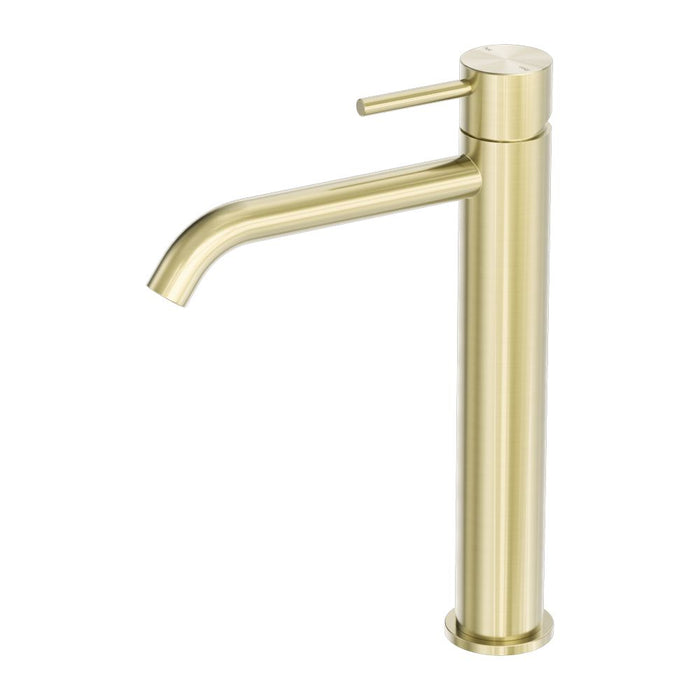 Nero Zen 316L Tall Basin Mixer - Brushed Gold-NR162201aBG-blue-leaf-bathware