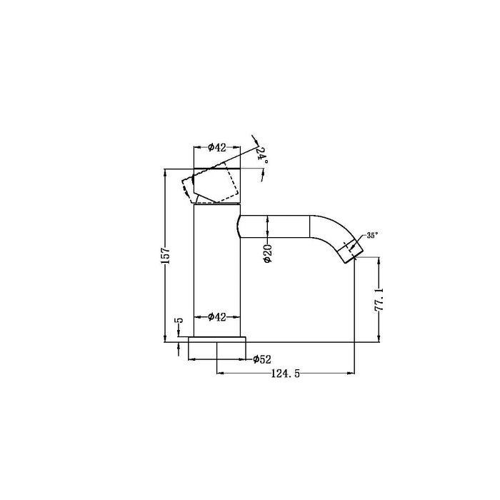 Nero Zen 316L Basin Mixer Handless - Brushed Nickel-NR162201bBN-blue-leaf-bathware