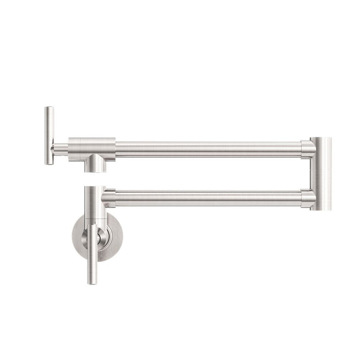 Nero Zen 316l Stainless Steel Pot Filler - Brushed Nickel-NR162203BN-blue-leaf-bathware