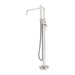 Nero Zen 316L Freestanding Bath Mixer With Outdoor Shower Hose - Brushed Nickel-NR162203a01BN-blue-leaf-bathware