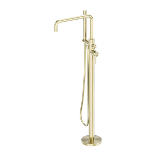 Nero Zen 316L Freestanding Bath Mixer - Brushed Gold-NR162203a02BG-blue-leaf-bathware