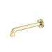 Nero Zen 316L Round Basin/Bath Spout - Brushed Gold-blue-leaf-bathware