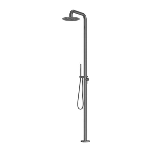 Nero Zen 316L Outdoor Freestanding Shower Column - Graphite-NR162205aGR-blue-leaf-bathware