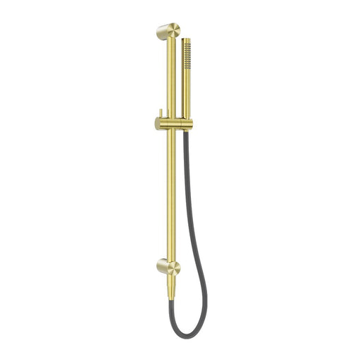 Nero Zen 316L Shower Rail With Outdoor Shower Hose - Brushed Gold-NR162205b01BG-blue-leaf-bathware