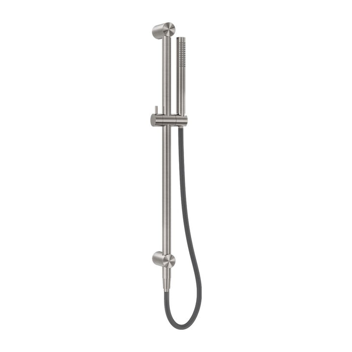 Nero Zen 316L Shower Rail With Outdoor Shower Hose - Brushed Nickel-NR162205b01BN-blue-leaf-bathware