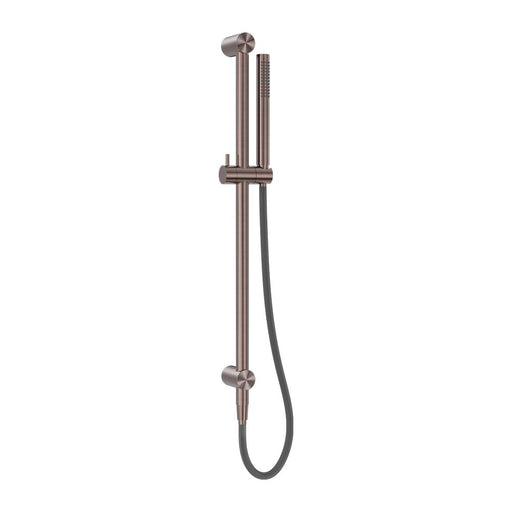 Nero Zen 316L Shower Rail With Outdoor Shower Hose - Brushed Bronze-NR162205b01BZ-blue-leaf-bathware