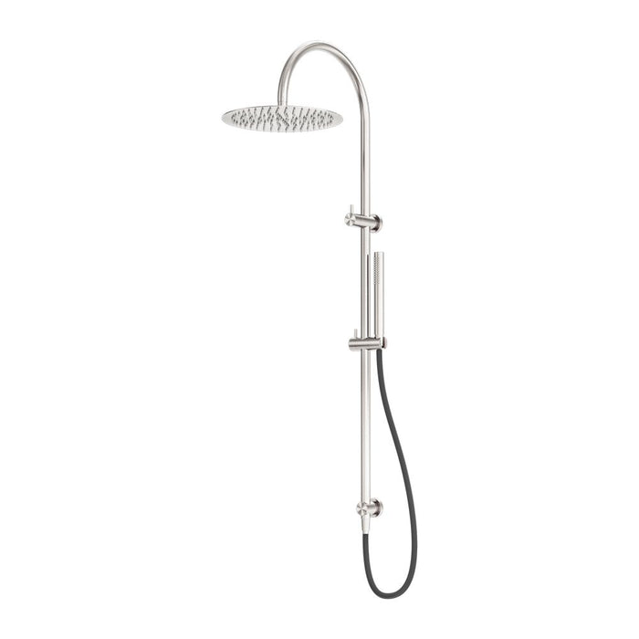 Nero Zen 316L Twin Shower With Outdoor Shower Hose - Brushed Nickel-NR162205c01BN-blue-leaf-bathware