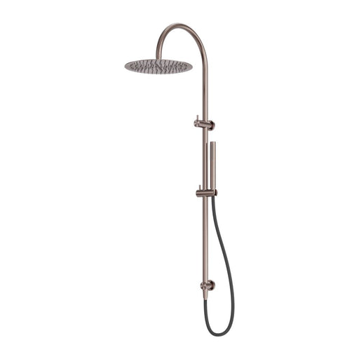 Nero Zen 316L Twin Shower With Outdoor Shower Hose - Brushed Bronze-NR162205c01BZ-blue-leaf-bathware